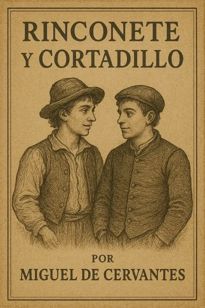 Imagen que muestra la portada de la novela "Rinconete y Cortadillo" 